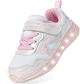 Floranate Light Up Toddler Boys Girls Shoes LED Flashing Lightweight Tennis Walking Sneakers for Toddler and Little Kid