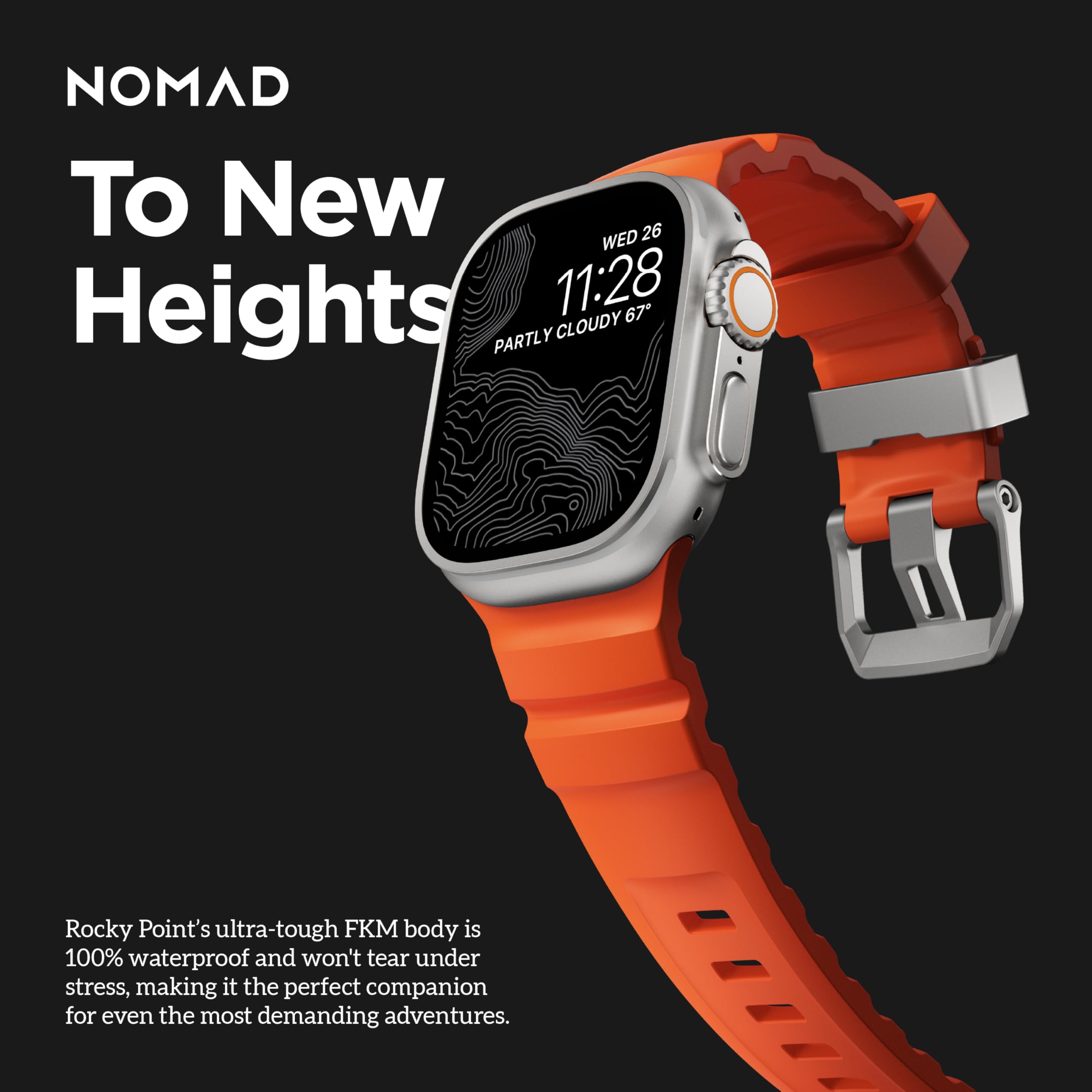 NOMAD Apple Watch Sport Band Rocky Point Apple Watch Band with Titanium Hardware
