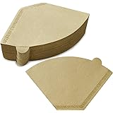 Sihuuu Coffee Filters 2-4 Cup, 100 Count U type Natural Paper Coffee Filter, Unbleached Brown Filter Paper, Cone Coffee Filte