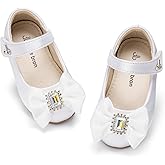 THEE BRON Mary Jane Ballet Flats - Girls' Dress Shoes with Hook & Loop Closure
