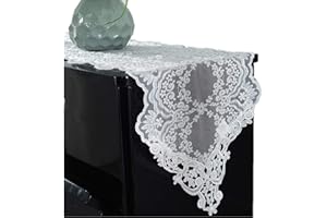 BETTERY HOME Piano Cover Cloth Lace Fabric Decorative Dust-proof Cloth for Upright Vertical Piano Top Cover