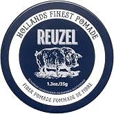REUZEL Fiber Pomade Strong Hold Low Shine Travel Size 0.08 lb | Texturizing and Volumizing for a Fuller Look. Firm, Flexible and Reworkable. Vanilla Mint Scent.