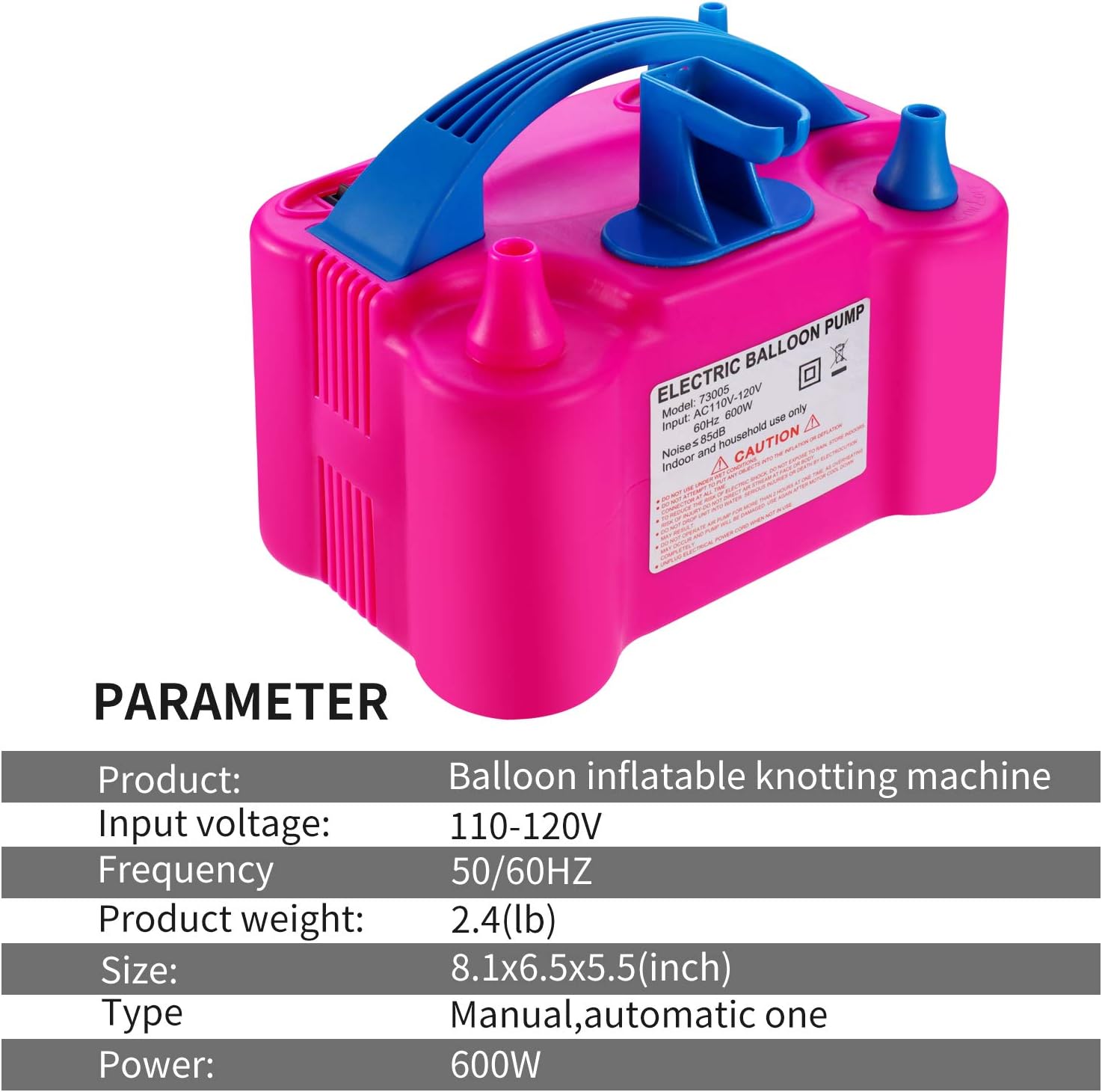 Electric Air Balloon Pump and Balloon Tying Tool In One, Portable Dual Nozzle Electric Balloon Blower Air Pump Balloons Inflator with Tying Tool on Pump for Decoration, Party,Faster and Save Time: Toys & Games