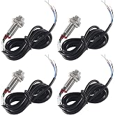 ACEIRMC 4pcs 10mm NJK-5002C Hall Effect Proximity Sensor Proximity Switch NPN 3-Wires Normally Open with Magnet DC5-30V NJK-5002C
