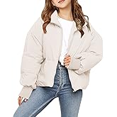 rrhss Girls Winter Long Sleeve Zip Puffer Jacket Kids Baggy Short Down Coats