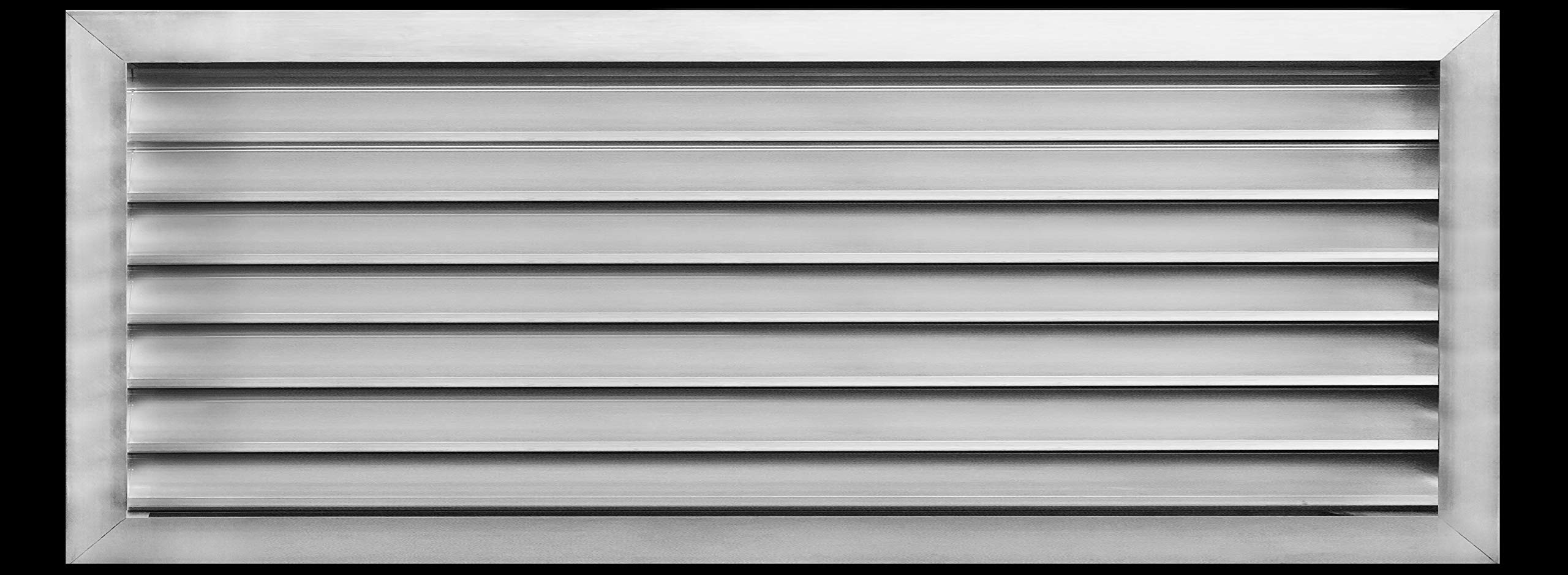 Photo 1 of HVAC Premium 32"W x 16"H Aluminum Exterior Gable Louver Vent for Walls & Crawlspace - Weather-Resistant Air Grille with Screen Mesh - [Outer Dimensions 33.75"W x 17.75"H]