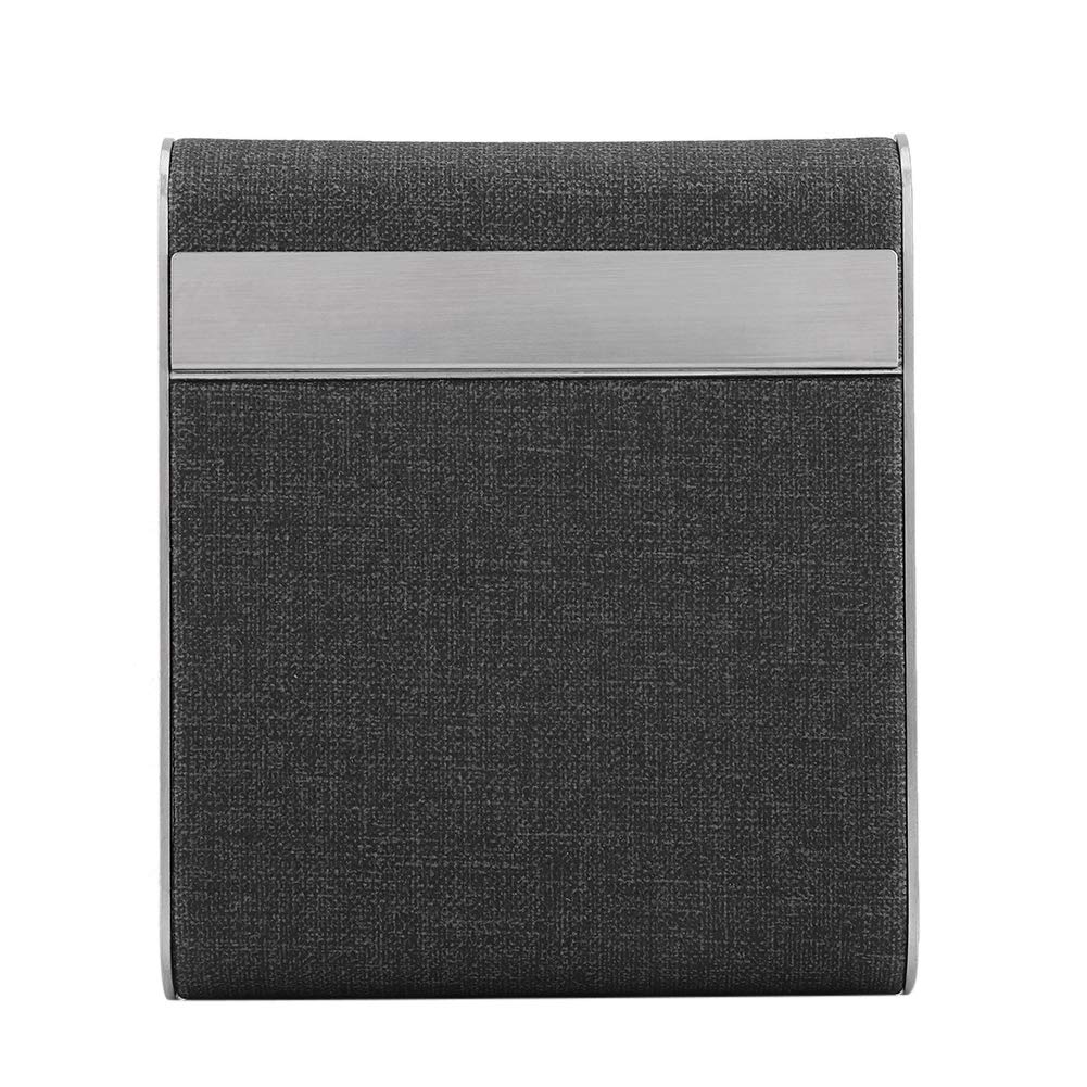 Fdit PU Leather Wallet Cigarette Case，Cigarette Storage Box Portable Pocket Carrying Cigarette Box Case Holder Holds 20 Cigarettes (Black)