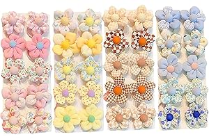 MEISO Toddler Hair Ties for Girls, 40 Pcs Colorful Flower Hair Ties Kids Hair Ties Hair Bands, Cute Toddler Hair Accessories,