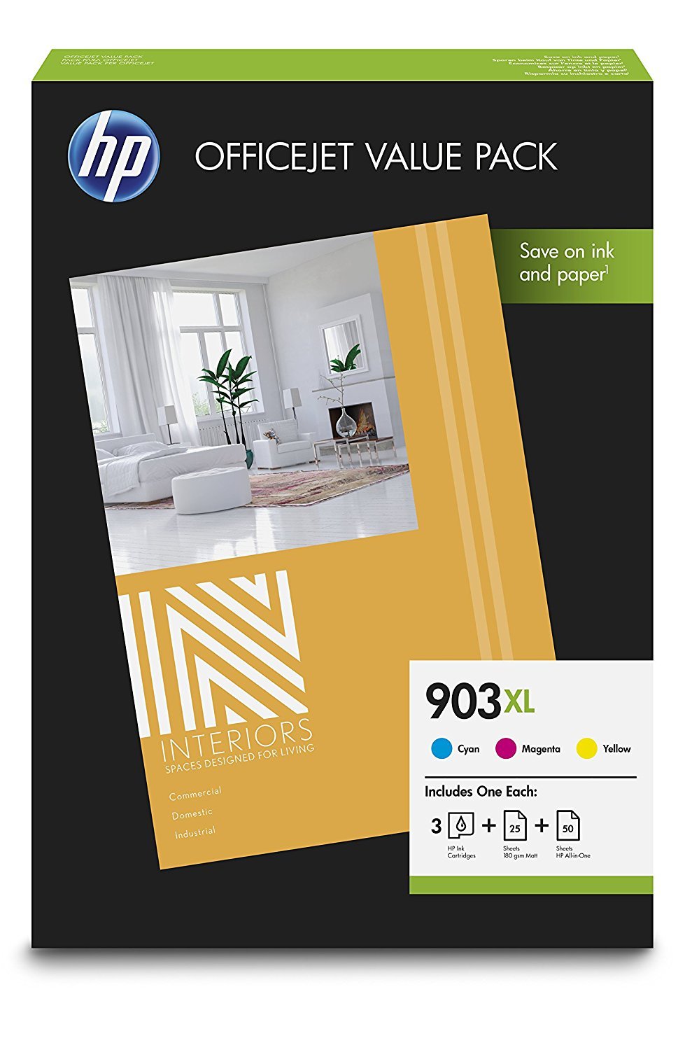 HP 1CC20AE 903XL High Yield Officejet Value Pack, Cyan/Magenta/Yellow, Multipack