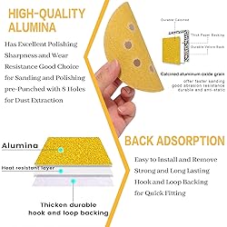 POTUINOM 100PCS 5 Inch 8 Hole Sanding Discs 800