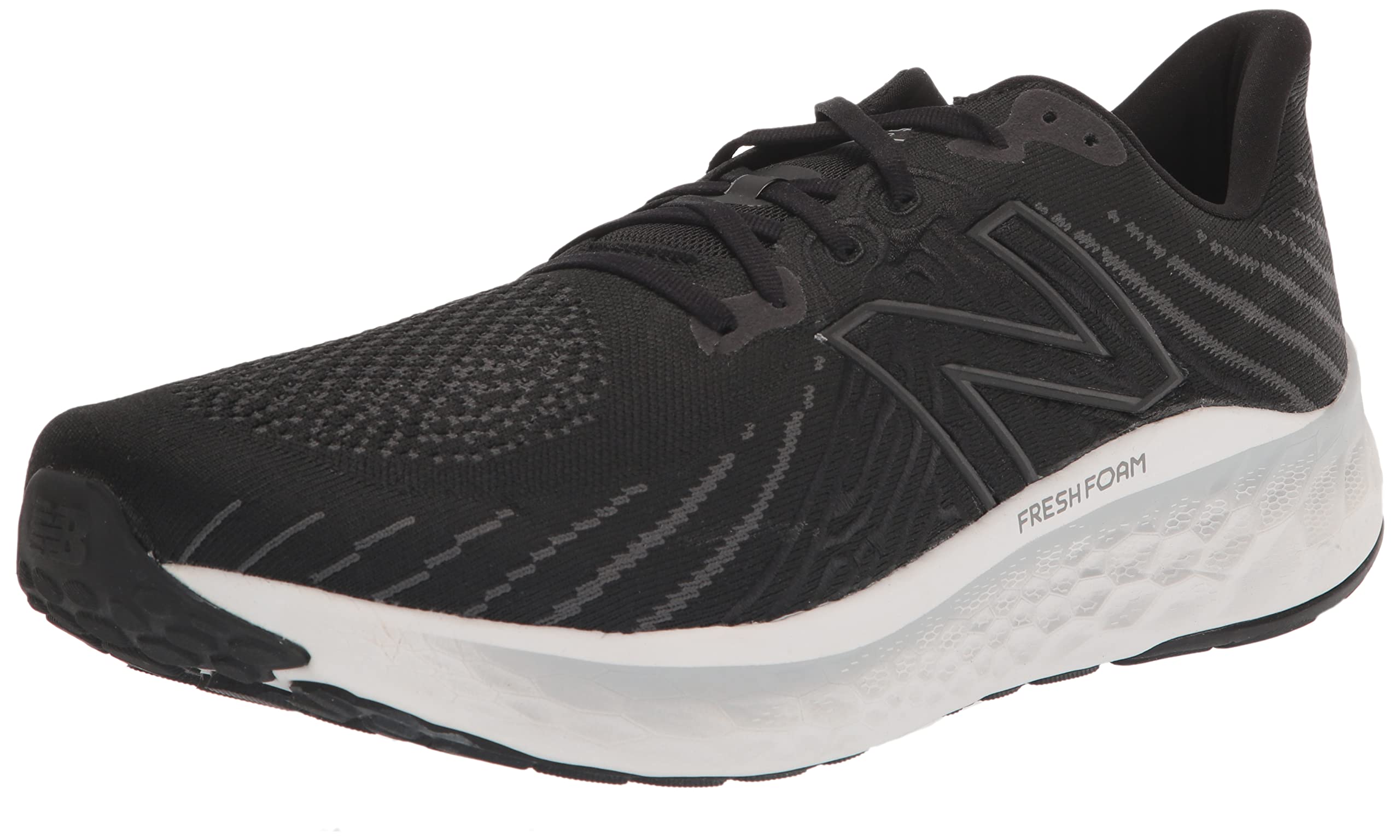 New Balance Men’s Fresh Foam X Vongo V5 Running Shoe, Black/Phantom/Steel, 8 Medium US