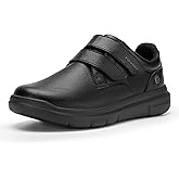 FitVille Shoes for Men Extra Wide, Straps Diabetic Shoes for Men Slip on, Casual Wide Dress Sneaker for Walking, Easy On and Off, Swollen Feet