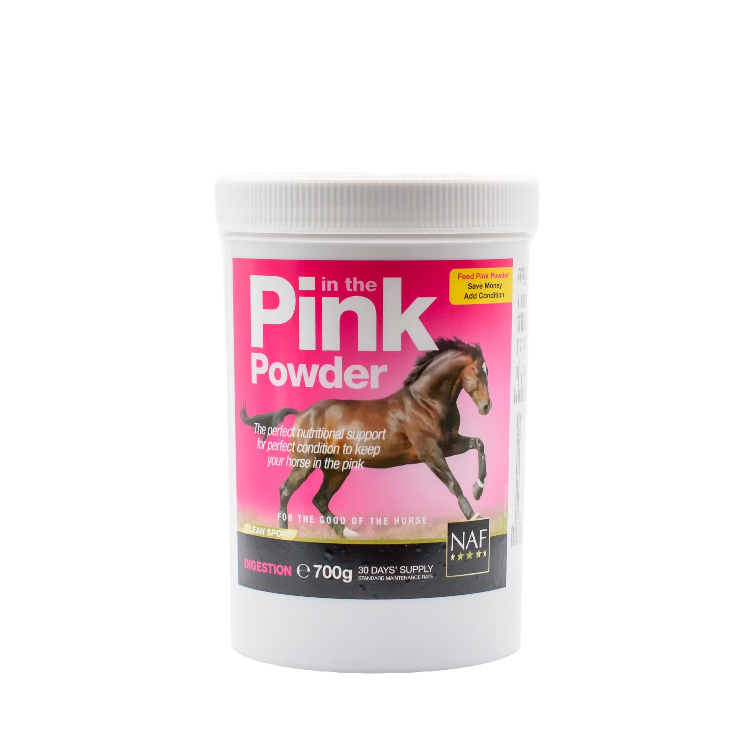 NAF In the Pink Powder 700g – Premium Gut & Health Supplement for Horses – With Probiotics, Vitamins & Minerals – Supports Digestion, Condition & Immune Function