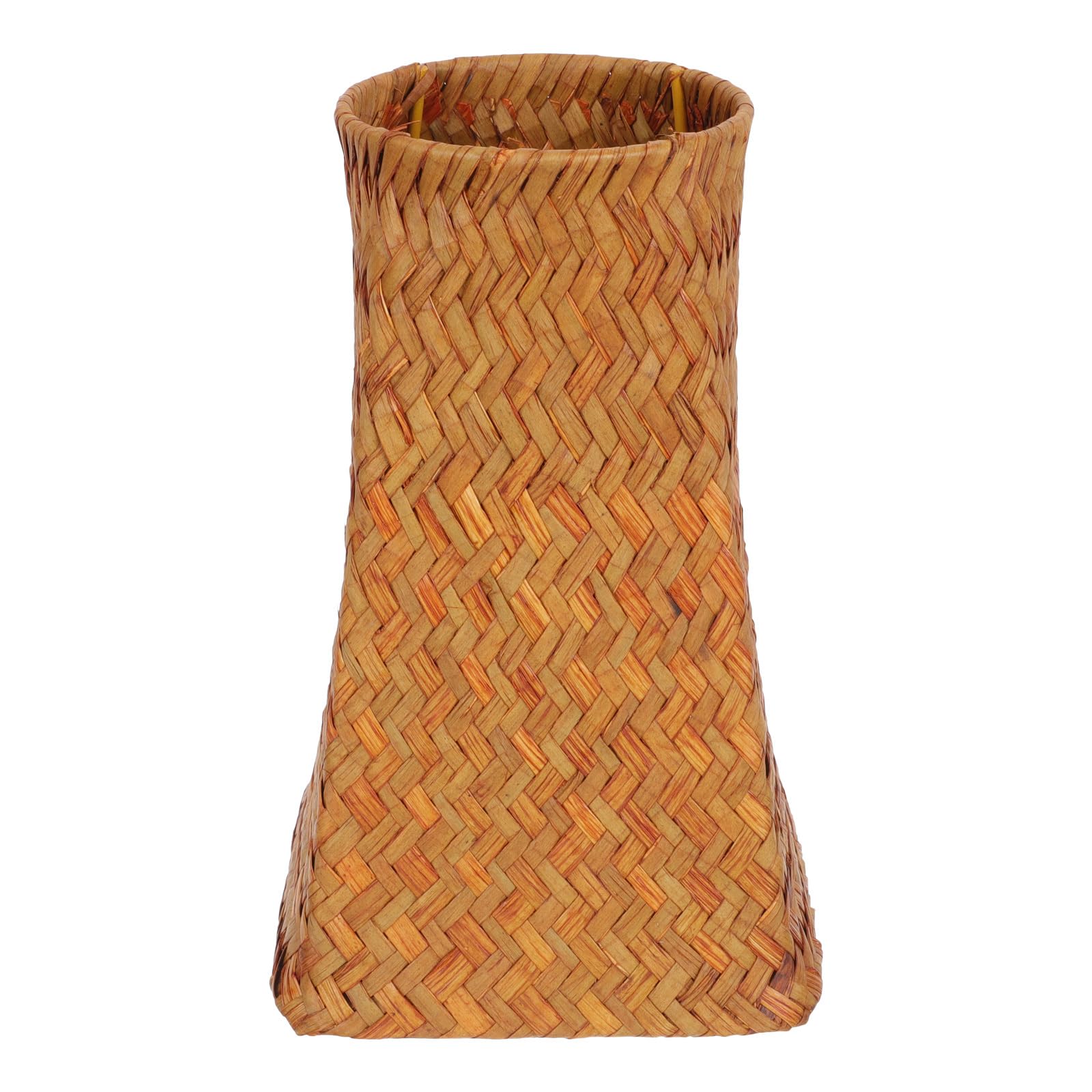 Zerodeko Basket Vase Desk Organiser Glass Water Pitcher High Wicker Dry Vase: Handwoven Rattan Pot Woven for Dried Fake Flowers Rustic Home Decor Orange Large Clear Ornaments Basket