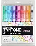 Tombow Twintone Marker Set 12-Pack Dual-Tip, Pastel