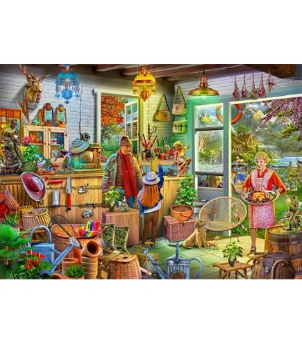 Organic Farm 1000 Piece Puzzle For Adults - Anti-Glare Droplet Technology, Random Cut, 27.5x19.5 Inches