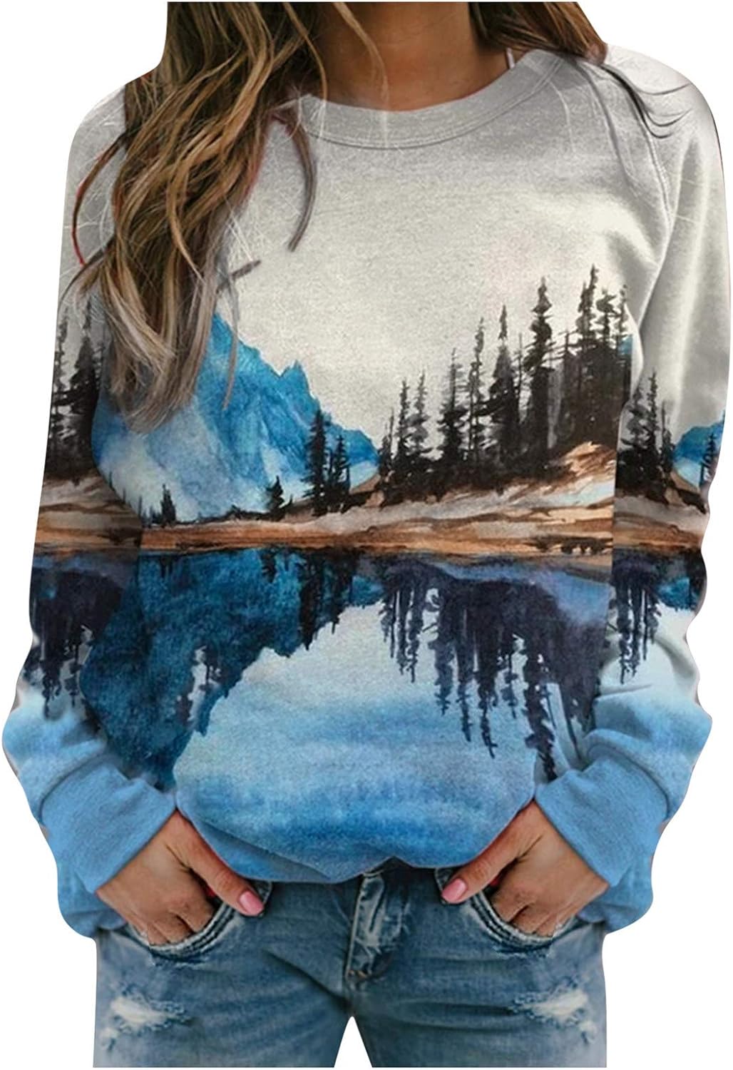 women's pullover sweatshirts no hood