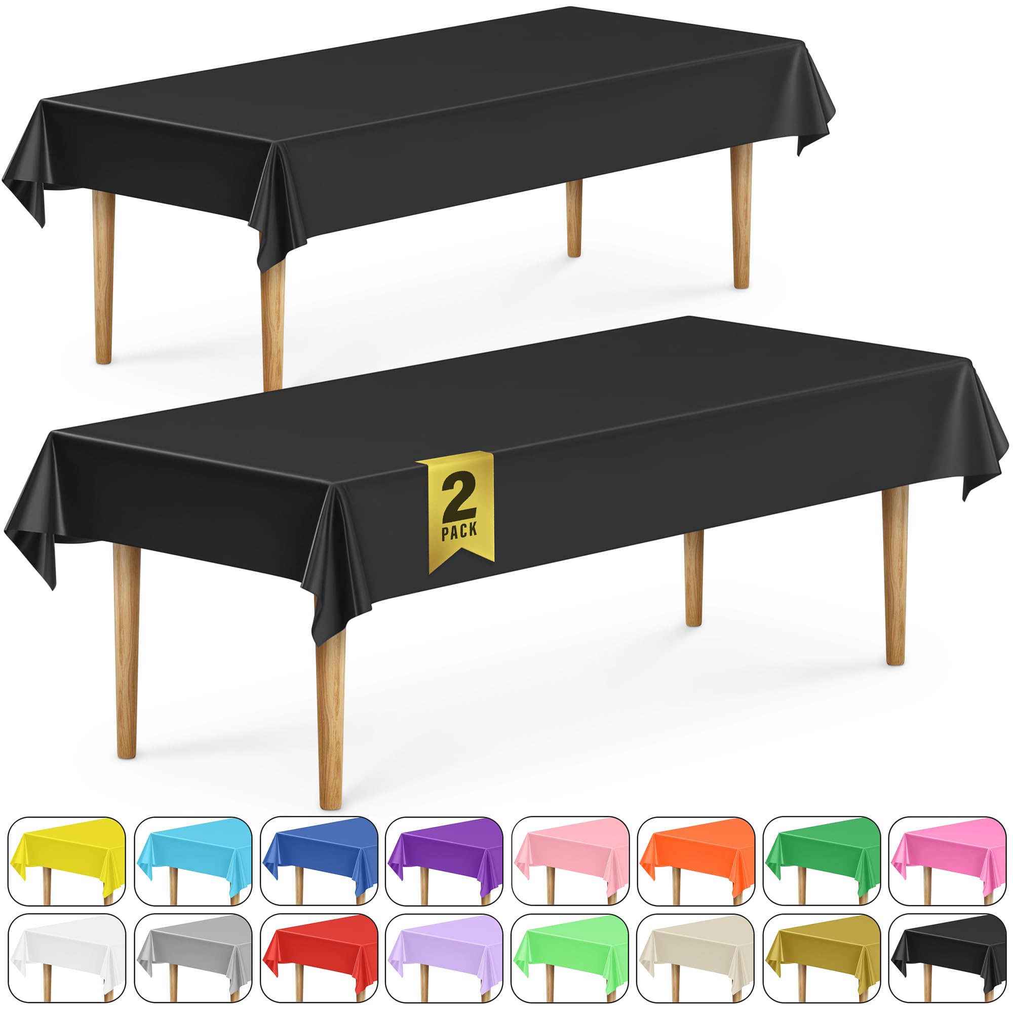 DecorRack 2 Rectangular Tablecloths BPA-Free