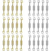 30PCS Double Lobster Clasp Magnetic Necklace Clasps and Closures, 14k Gold and Silver Adjustable Necklaces Extenders, Jewelry Clasps Connectors for Necklace Bracelet Extender Jewelry Making DIY