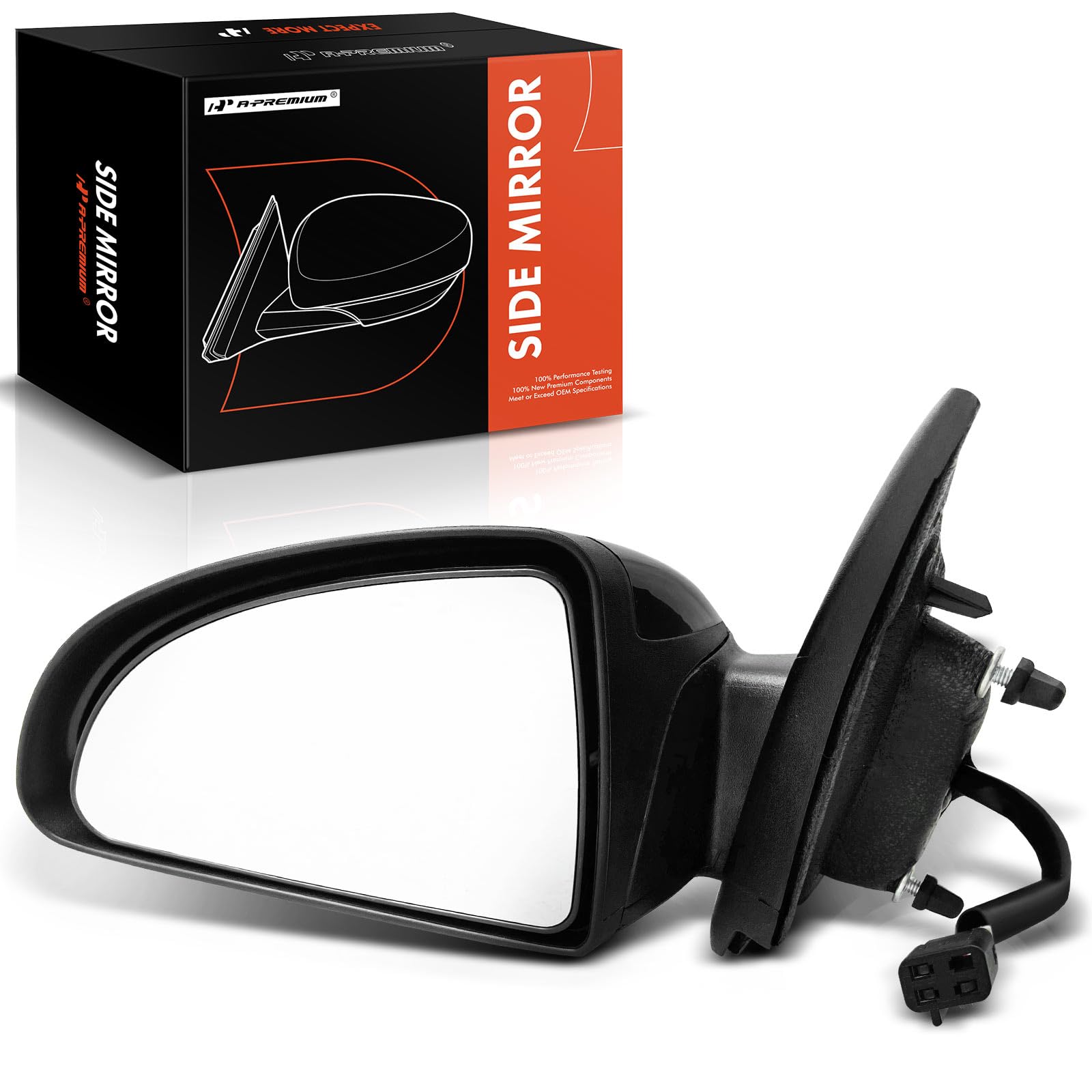 Photo 1 of A-Premium Driver Side Power Door Mirror - Compatible with Chevrolet Cobalt 2005-2010 & Pontiac G5 2007-2010 - Non-Heated Manual Folding Black Outside Rear View Mirror - Replace# 25831896