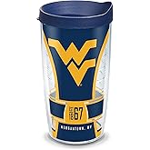Tervis Made in USA Double Walled West Virginia University Mountaineers Insulated Tumbler Cup Keeps Drinks Cold & Hot, 16oz, Spirit