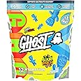 GHOST Hydration Packets, Sour Patch Kids Blue Raspberry, 12 Sticks, Electrolyte Powder - Drink Mix Supplement with Magnesium, Potassium, Calcium, Vitamin C - Vegan, Free of Soy, Sugar & Gluten