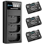 Artman LP-E6N LP-E6 Battery 3-Pack 2750mAh and