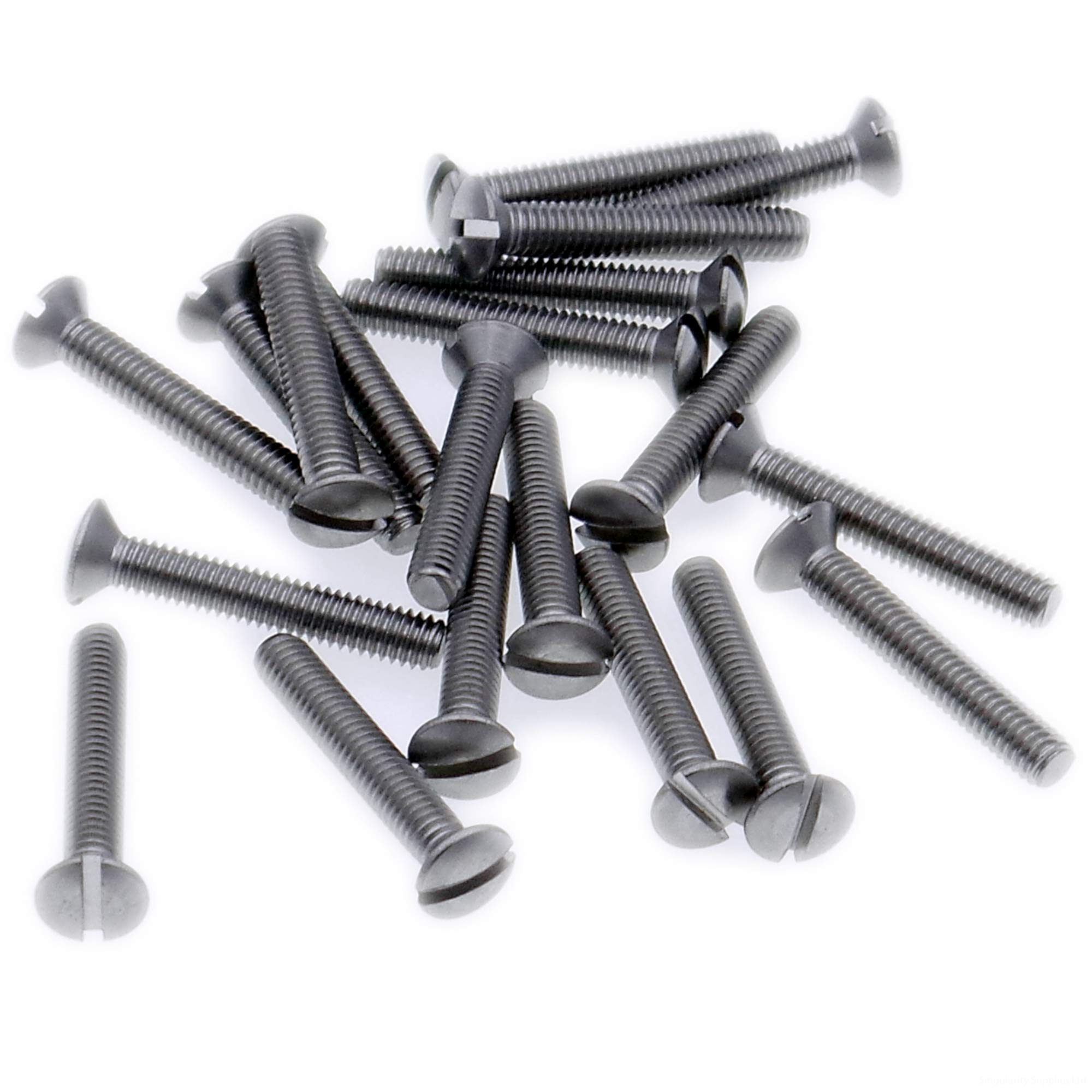 M4 (4mm x 12mm) Slot Raised Countersunk Machine Screw (Bolt) - Stainless Steel (A2) (Pack of 20) — image 1