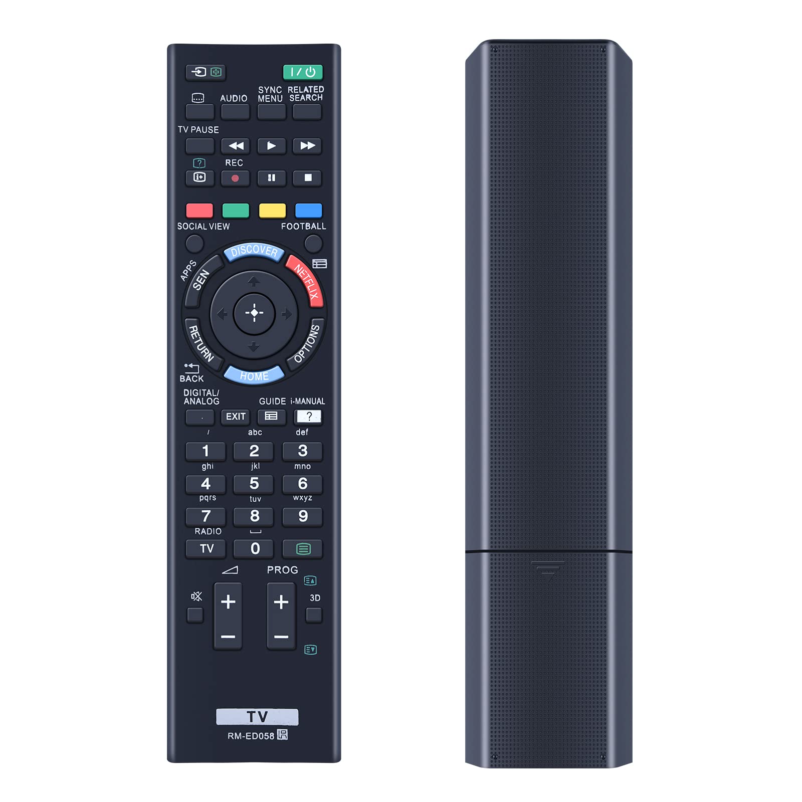 New RM-ED058 Remote Control Replacement for SONY, Compatible With KDL-48W585B KDL-48W605B KDL-50W705B KDL-50W805B KDL-50W829B KDL-55HX753 KDL-55W828B KDL-60W605B KDL-60W855B