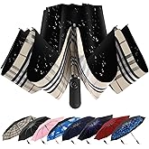 ZDSSM Compact Inverted Travel Umbrella, Automatic Open Close, 9-Rib 46 Inch Windproof Umbrella, Waterproof UPF 50+, Portable Umbrellas for Men, Women, Travel, and Daily Use