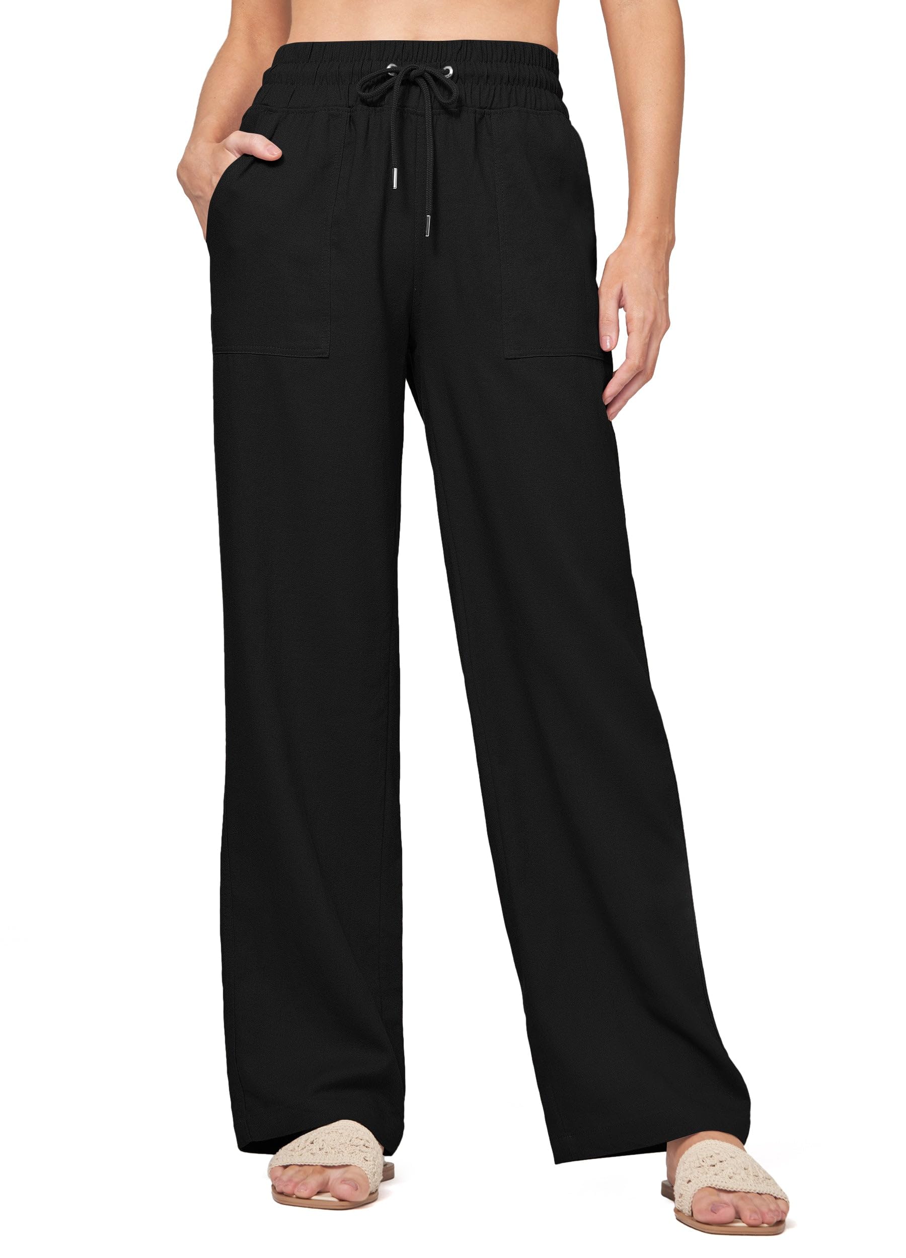 SUMMER Pants - black linen