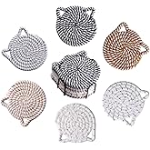 Cat Home Decor Drink Coasters: Set of 6 Cotton Coasters for Lovers Gifts, Coasters for Drinks,Funny and Novelty Office Supplies