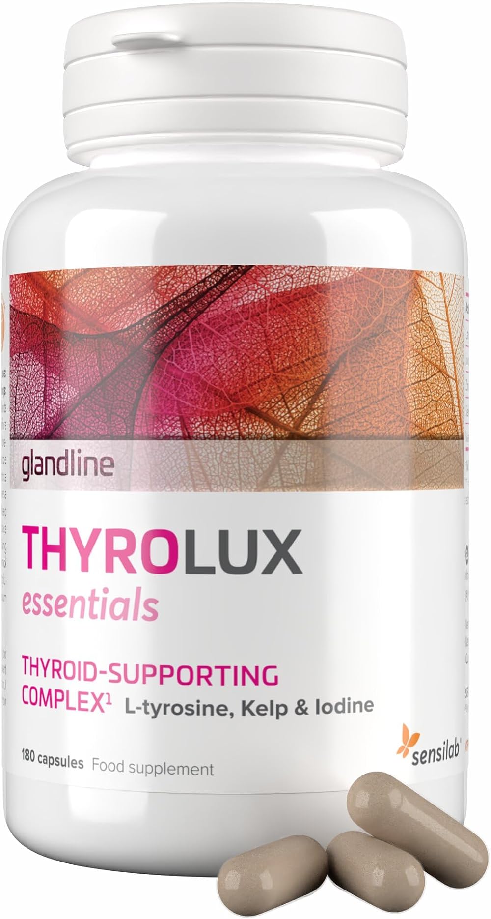 Sensilab ThyroLux Thyroid Support 180 Capsules Plant Based Iodine Selenium