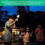 Yasmous 10 Sheets Glow in Dark Temporary Tattoos Kids Space Rocket UFO Cartoon view 5