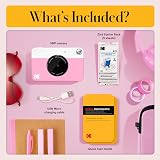 Kodak Printomatic Full Color Instant Print Camera Pink 5MP Zink 2x3 Sticky Paper view 3