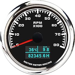 MOTOR METER RACING W Pro Series 85mm 3-3/8" 4 in 1