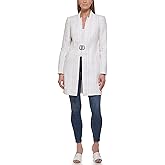 DKNY Women's Novelty Metallic Monogram Detail Jacket