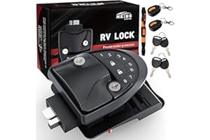 MKING RV Keyless Entry Door Lock, Keyless Entry RV Door Lock, RV Door Lock Keyless Entry, Zinc Alloy RV Door Lock, RV Door Lock for Travel Trailer Camper, Will Only Fit 2.75" x 3.75" Lock Hole White