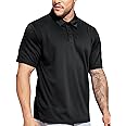 MIER Men's Quick Dry Polo Shirts Polyester Casual Collared Shirts Short Sleeve, Moisture-Wicking, Sun Protection