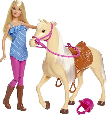 Set de Juego con muñeca Rubia con Atuendo de equitación