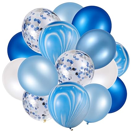 Decorations Et Accessoires De Fete Pour Enfants Cuisine Maison Ballon Bleu Blanc Pour Decoration Mariage Garcon Naissance Bapteme Communion Baby Shower Ballon Confettis Argent Jojor Ballon Bleu Marine 60 Pieces Ballon Bleu