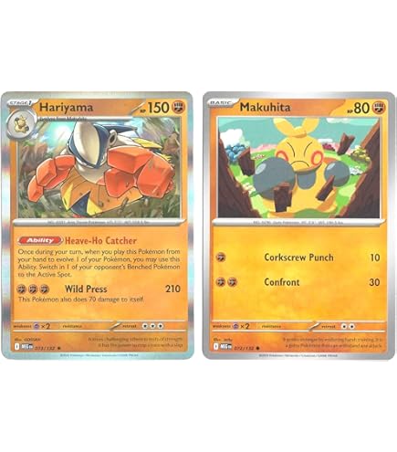 Amazon.com: Hariyama 113/193 - Paldea Evolved - Pokemon Evolution Set - 2  Card Lot
