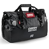 OSAH DRYPAK Waterproof Duffel Bag - Motorcycle Dry Bag Tail Bag with Large Storage Space, Waterproof Luggage Duffle Bags with Outer Mesh Zipper Pocket for Camping, Kayaking, Fishing & Traveling