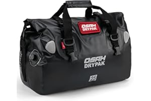 OSAH DRYPAK Waterproof Duffel Bag - Motorcycle Dry Bag Tail Bag with Large Storage Space, Waterproof Luggage Duffle Bags with Outer Mesh Zipper Pocket for Camping, Kayaking, Fishing & Traveling