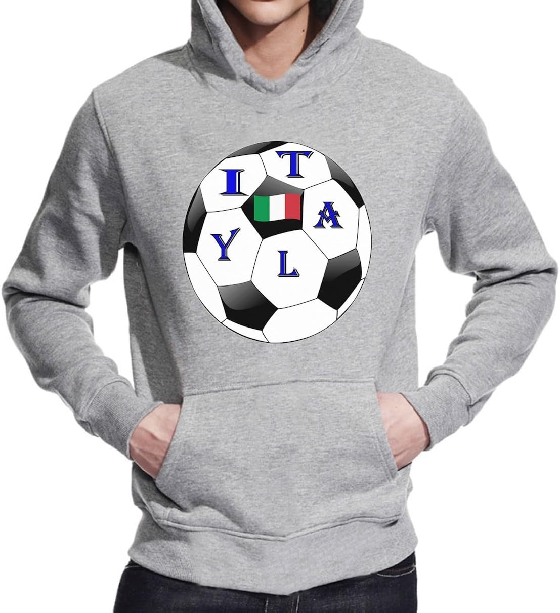 printify Soccer Italy Ball Unisex Pullover Hoodie Amazon.co.uk Clothing