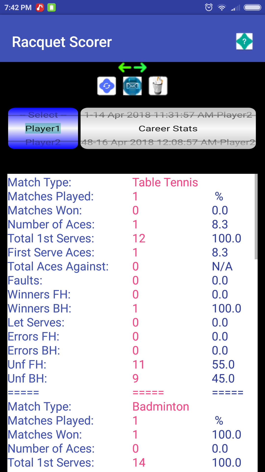 Racquet Game Scorer Pro (Tennis,Table Tennis,Badminton,PickleBall,Squash) plus online Radio, play music/videos,Sudoku,Tic-Tac-Toe games