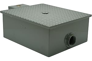 Zurn GT2701-20-3NH Lo-Profile Steel Grease Interceptor 20 GPM, 3 Inch No Hub Inlet/Outlet,Grey