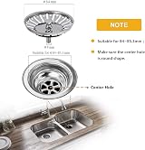 Tomario Stainless Steel Kitchen Sink Strainer Plug 84mm 304 Thickened view 2