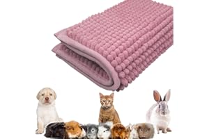 Nagudenfo Machine Washable Pet Mat for use as Guinea Pig Mat,Reusable Guinea Pig Cage Liners Guinea Pig Bed Mats Great for Guinea Pig,Puppies,Bunny,Ferrets (16x24 Inch(Pack of 1), Pink)