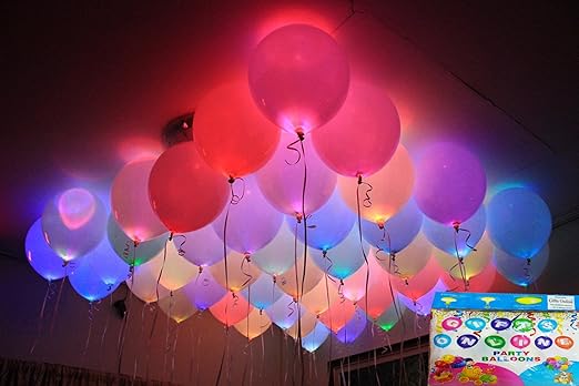 Jiada LED Balloons for Party Festival Celebrations (Set of 25)